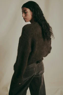 Alpaca blend knitted sweater - Braun - Dame - Gina Tricot