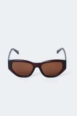 Angular cateye sunglasses - Beige - Dame - Gina Tricot