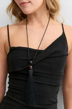 Asymmetric ruched singlet - Schwarz - Dame - Gina Tricot