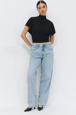 Baggy-crush jeans - Blau - Dame - Gina Tricot