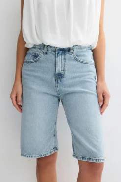 Baggy denim shorts - Blau - Dame - Gina Tricot
