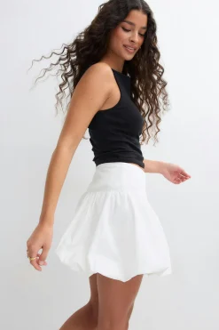 Balloon skirt - Weiß - Dame - Gina Tricot