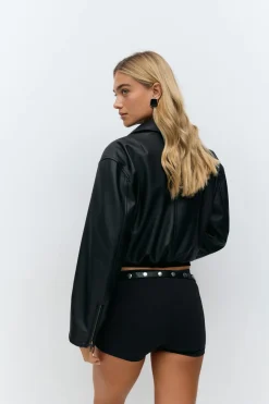 Basic micro short biker - Schwarz - Dame - Gina Tricot