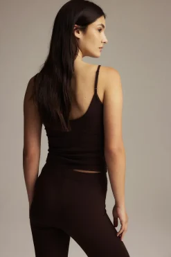 Basic strap singlet - Braun - Dame - Gina Tricot