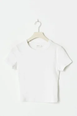Basic tight top - Weiß - Dame - Gina Tricot