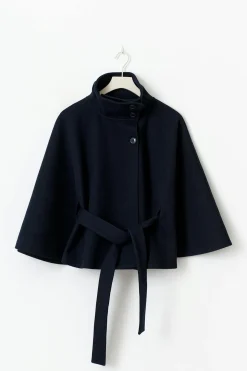 Belt cape jacket - Blau - Dame - Gina Tricot
