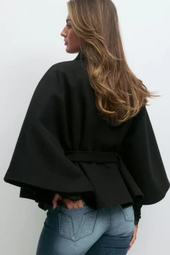 14+ belted cape - Schwarz - Gina Tricot