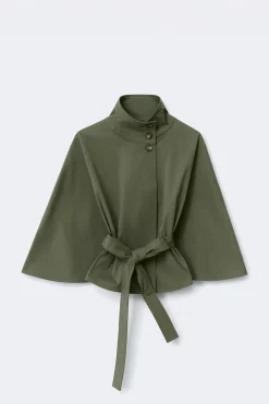 14+ belted trench cape - Grün - Gina Tricot