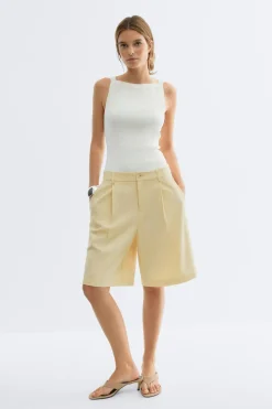 Bermuda shorts - Gelb - Dame - Gina Tricot