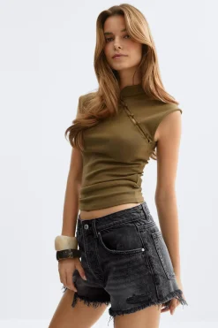 Blue crush denim shorts - Schwarz - Dame - Gina Tricot
