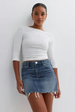 Blue crush denim skirt - Blau - Dame - Gina Tricot