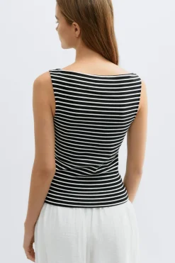 Boatneck tanktop - Schwarz - Dame - Gina Tricot