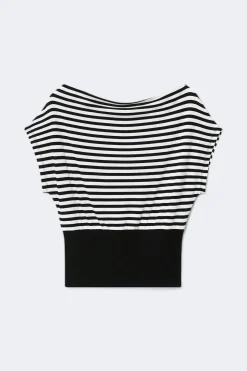 Boatneck top - Schwarz - Dame - Gina Tricot