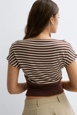 Boatneck top - Weiß - Dame - Gina Tricot