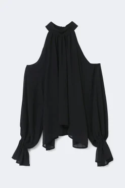 Boho chiffon blouse - Schwarz - Dame - Gina Tricot