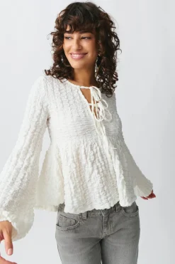 Boho top - Weiß - Dame - Gina Tricot