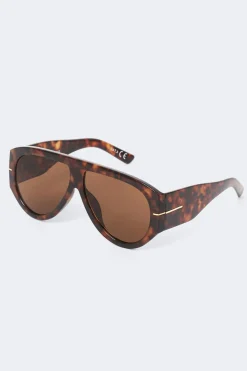 Bold aviator sunglasses - Braun - Dame - Gina Tricot