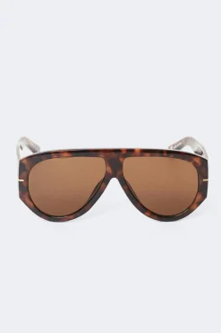 Bold aviator sunglasses - Braun - Dame - Gina Tricot