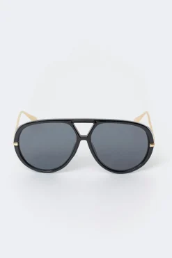 Bold aviator sunglasses - Schwarz - Dame - Gina Tricot