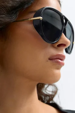 Bold aviator sunglasses - Schwarz - Dame - Gina Tricot