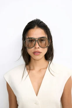 Bold sunglasses - Grün - Dame - Gina Tricot