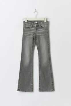 boot embroidery tall jeans - Grau - Gina Tricot