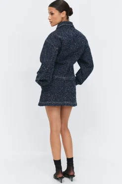 Boucle denim skirt - Blau - Dame - Gina Tricot