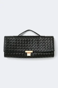 Braided clutch bag - Schwarz - Dame - Gina Tricot
