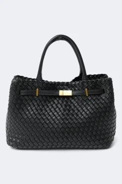 Braided top handle bag - Schwarz - Dame - Gina Tricot