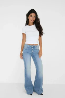 Breeze flare jeans - Blau - Dame - Gina Tricot