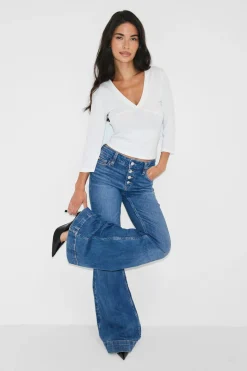 Breeze flare jeans - Blau - Dame - Gina Tricot