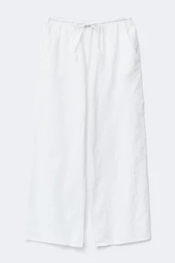 Broderie anglaise trousers - Weiß - Dame - Gina Tricot