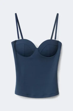 14+ bustier singlet - Blau - Gina Tricot