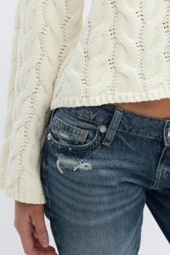 14+ cable knitted sweater - Weiß - Gina Tricot