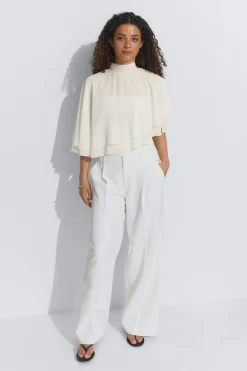 Cape top - Weiß - Dame - Gina Tricot