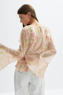 Chiffon blouse - Rosa - Dame - Gina Tricot