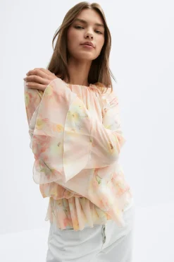 Chiffon blouse - Rosa - Dame - Gina Tricot