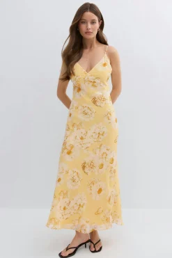 Chiffon dress - Gelb - Dame - Gina Tricot
