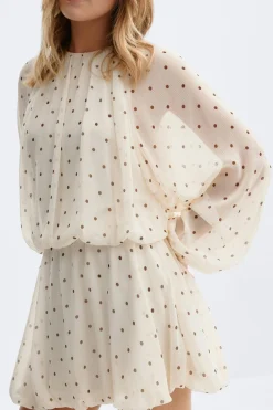Chiffon dress - Weiß - Dame - Gina Tricot