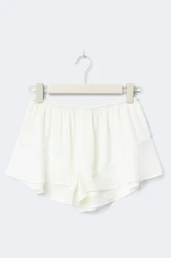 Chiffon loungewear shorts - Weiß - Dame - Gina Tricot