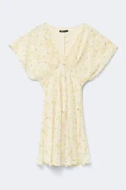 Chiffon mini dress - Gelb - Dame - Gina Tricot