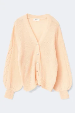 Chunky knitted cardigan - Orange - Dame - Gina Tricot