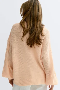 Chunky knitted cardigan - Orange - Dame - Gina Tricot