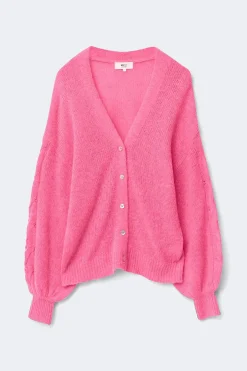 Chunky knitted cardigan - Rosa - Dame - Gina Tricot