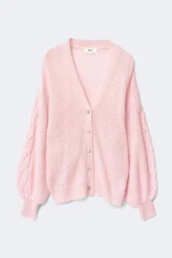 Chunky knitted cardigan - Rosa - Dame - Gina Tricot