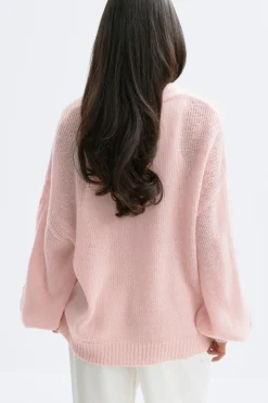 Chunky knitted cardigan - Rosa - Dame - Gina Tricot