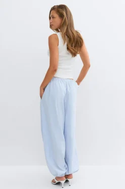Cotton balloon trousers - Blau - Dame - Gina Tricot