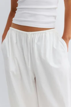 Cotton balloon trousers - Weiß - Dame - Gina Tricot