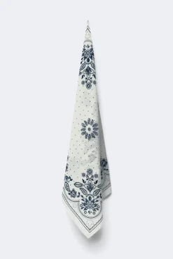 Cotton bandana scarf - Weiß - Dame - Gina Tricot