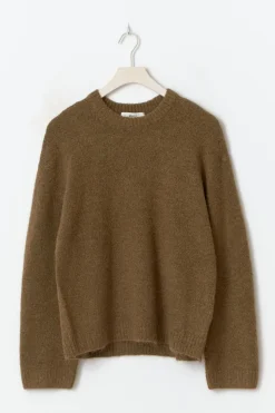 Crew neck knitted sweater - Braun - Dame - Gina Tricot